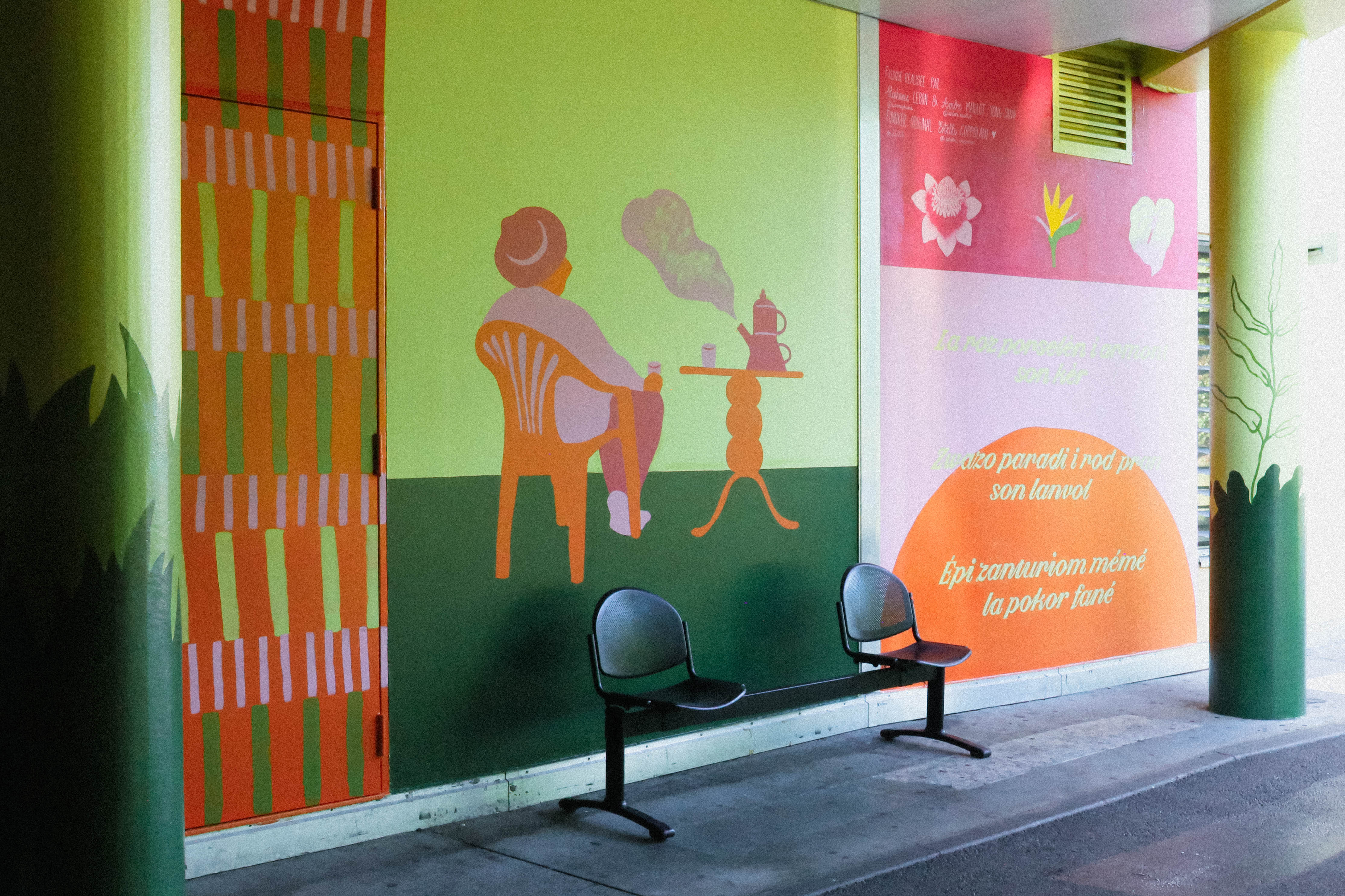 Art à l hôpital au CHOR La Réunion : fresque dans le service des urgences pour transformer l’attente aux urgences